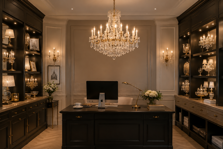House of Vintage lighting showroom
