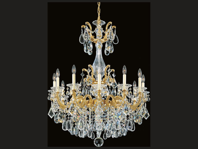 Schonbek La Scala 12-Light Crystal Candelabra Chandelier
