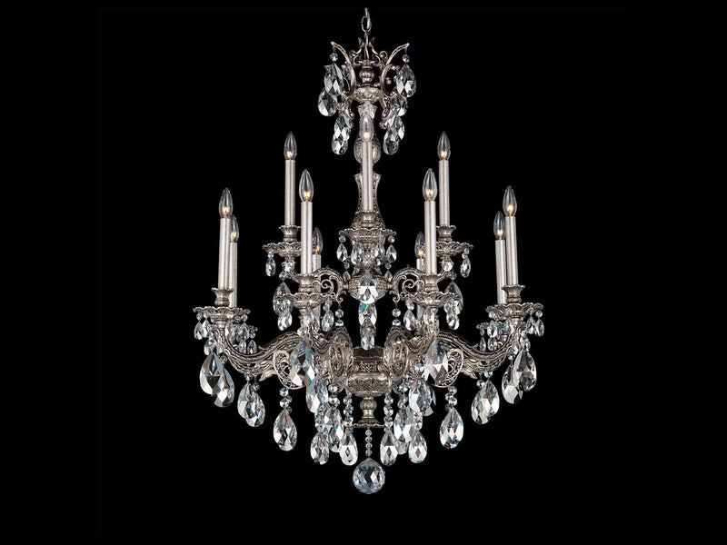 Schonbek Milano 12-Light Crystal Candelabra Chandelier