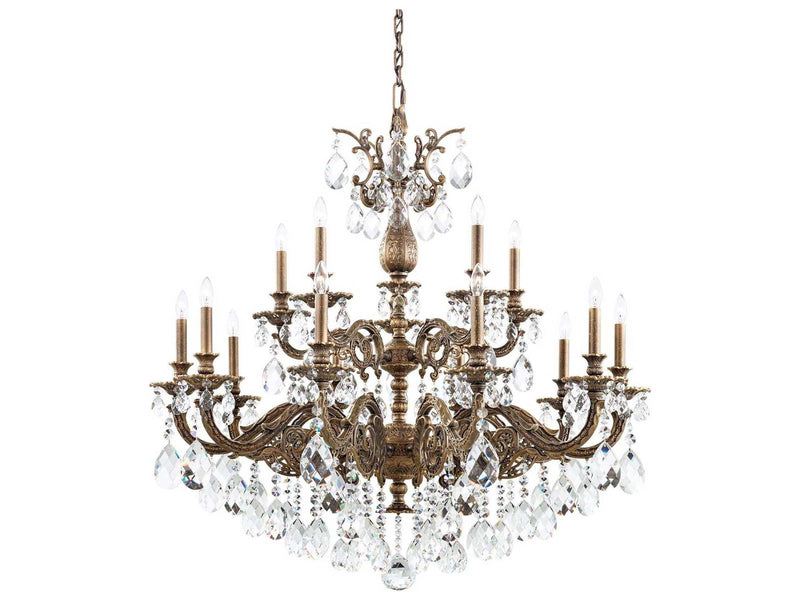 Schonbek 15-Light Milano Crystal Candelabra Chandelier