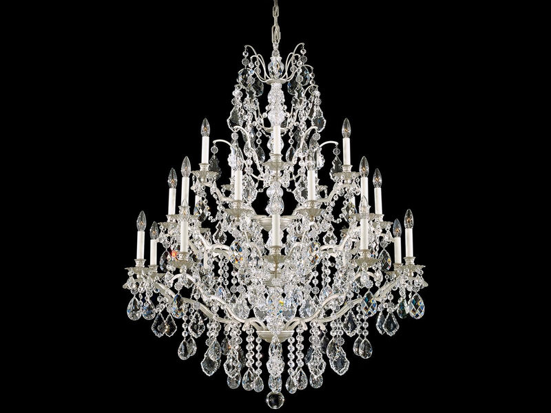 Schonbek Bordeaux 25-Light Chandelier in Antique Silver with Heritage Crystal