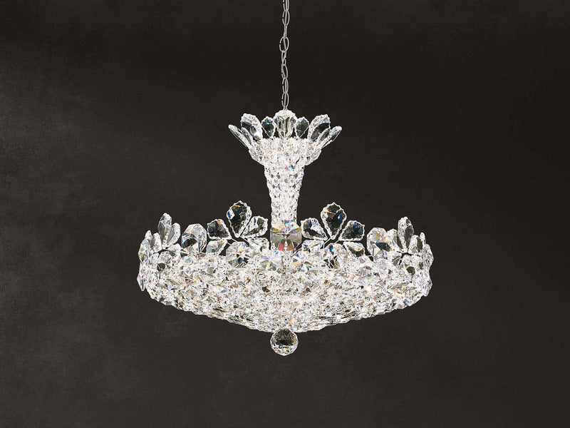 Schonbek Trilliane 15-Light Stainless Steel Chandelier with Clear Crystal
