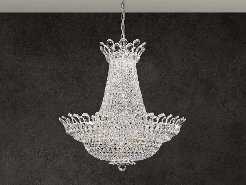 Schonbek Trilliane 53-Light Crystal Chandelier in Polished Silver