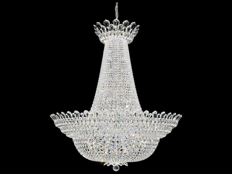 Schonbek 76-Light Trilliane Chandelier Polished Silver with Heritage Crystal
