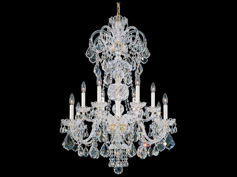 Schonbek 12-Light Olde World Crystal Candelabra Chandelier