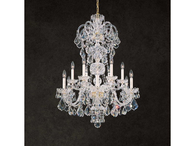 Schonbek 12-Light Olde World Crystal Candelabra Chandelier