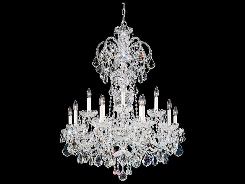 Schonbek 15-Light Olde World Crystal Candelabra Chandelier