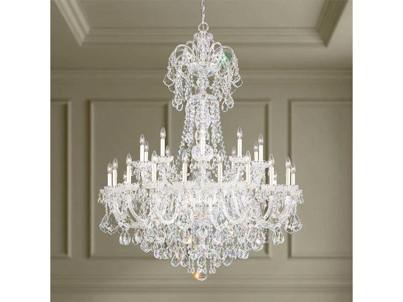 Schonbek 35-Light Olde World Chandelier with Hand-Formed Crystal
