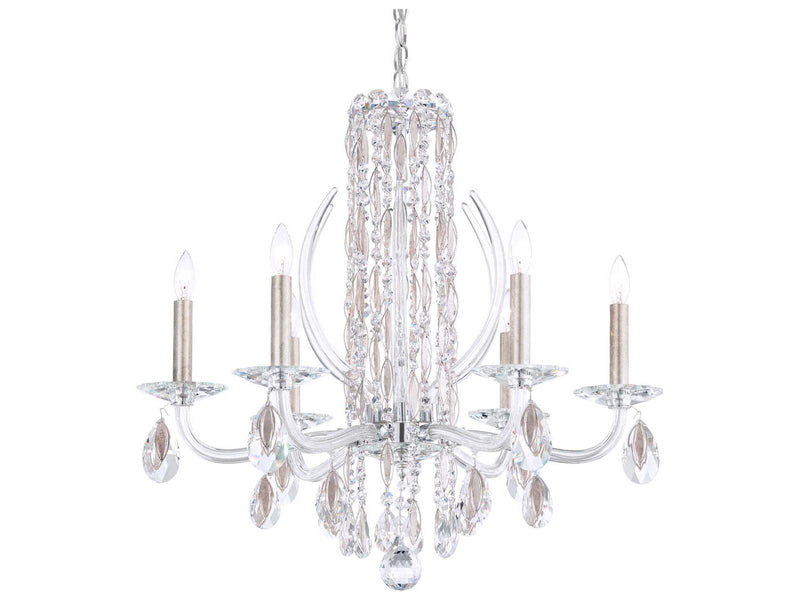 Schonbek 6-Light Sarella Crystal Candelabra Chandelier