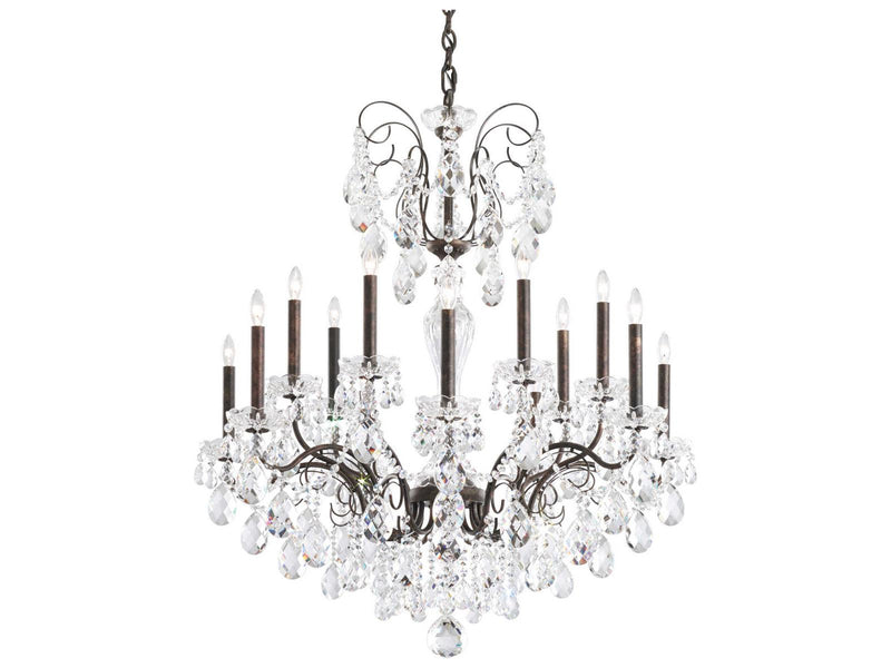 Schonbek 14-Light Sonatina Chandelier with Heritage Crystal