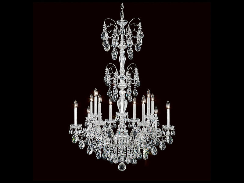 Schonbek Sonatina 14-Light Crystal Candelabra Chandelier