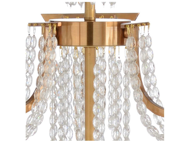 Wildwood Mackie 9-Light Chandelier in Antique Brass with Glass Beads
