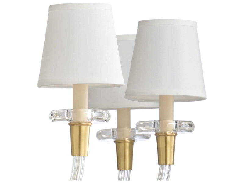 Wildwood 8-Light Salon Chandelier in Antique Brass with Clear Crystal