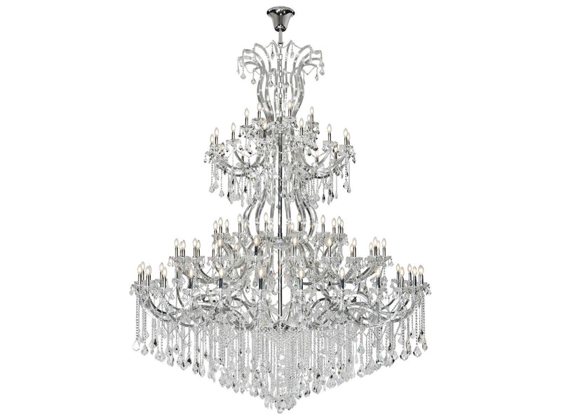 Elegant Lighting Maria Theresa 84-Light Chrome Tiered Chandelier with Clear Royal Cut Crystal